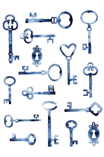 Keys: Watercolor Keys by Nic Squirrell