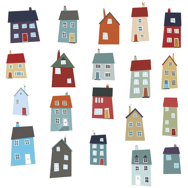 Little Houses by Nic Squirrell wall art
