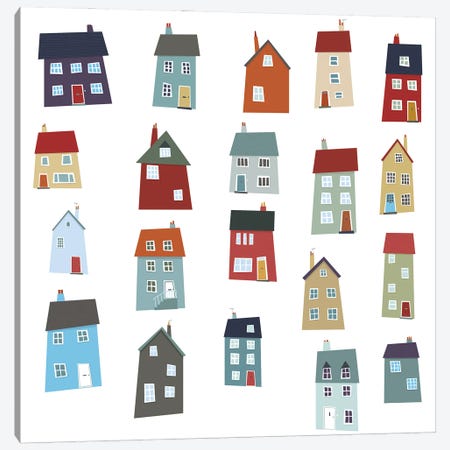 Little Houses Canvas Print #NSQ175} by Nic Squirrell Canvas Art