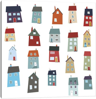 Little Houses Canvas Art Print - Nic Squirrell