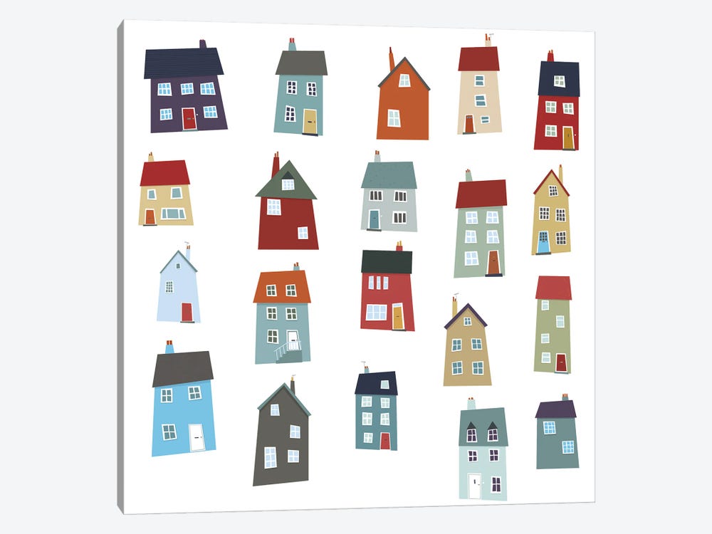 Little Houses by Nic Squirrell 1-piece Canvas Artwork