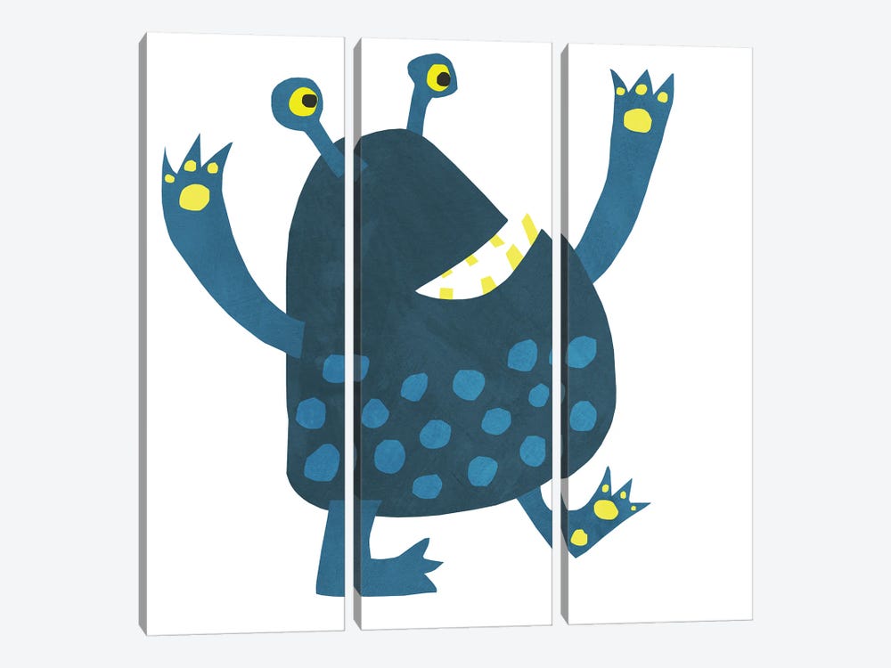 Little Monster by Nic Squirrell 3-piece Canvas Art Print