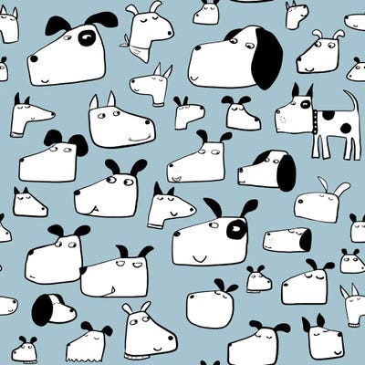 Many Dogs by Nic Squirrell multi panel art