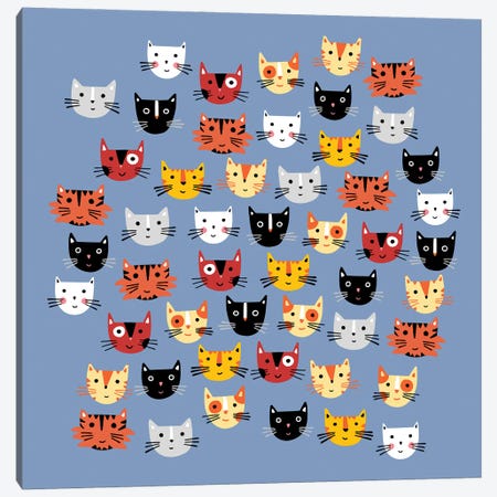 Multiple Cats Canvas Print #NSQ186} by Nic Squirrell Art Print