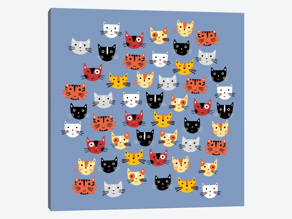 Multiple Cats by Nic Squirrell 1-piece Canvas Artwork