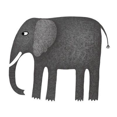 Elephant by Nic Squirrell framed wall art