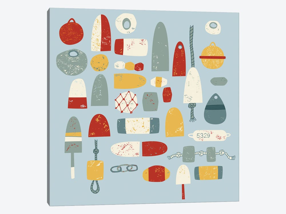 Fishing Floats by Nic Squirrell 1-piece Canvas Artwork
