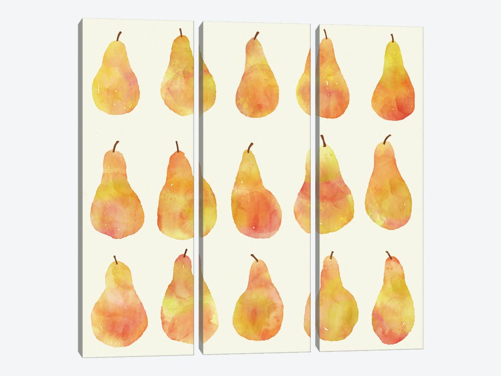 Pears by Nic Squirrell 3-piece Canvas Art
