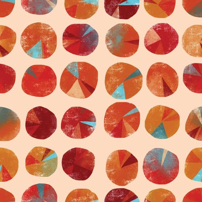 Pies Are Squared Red by Nic Squirrell framed canvas print