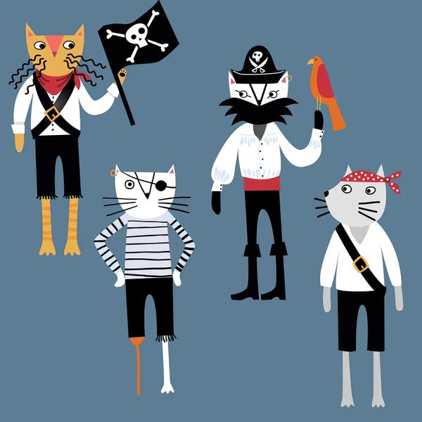 Orange Cats: Pirate Cats by Nic Squirrell