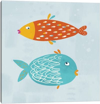 Sarcastic Fish Canvas Art Print - Nic Squirrell