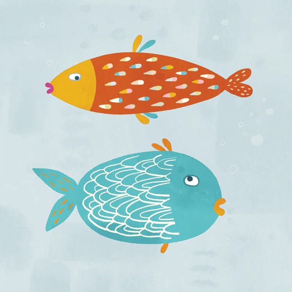 Kids Ocean Life Art: Sarcastic Fish by Nic Squirrell