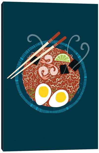 Ramen Noodles Canvas Art Print - Egg Art