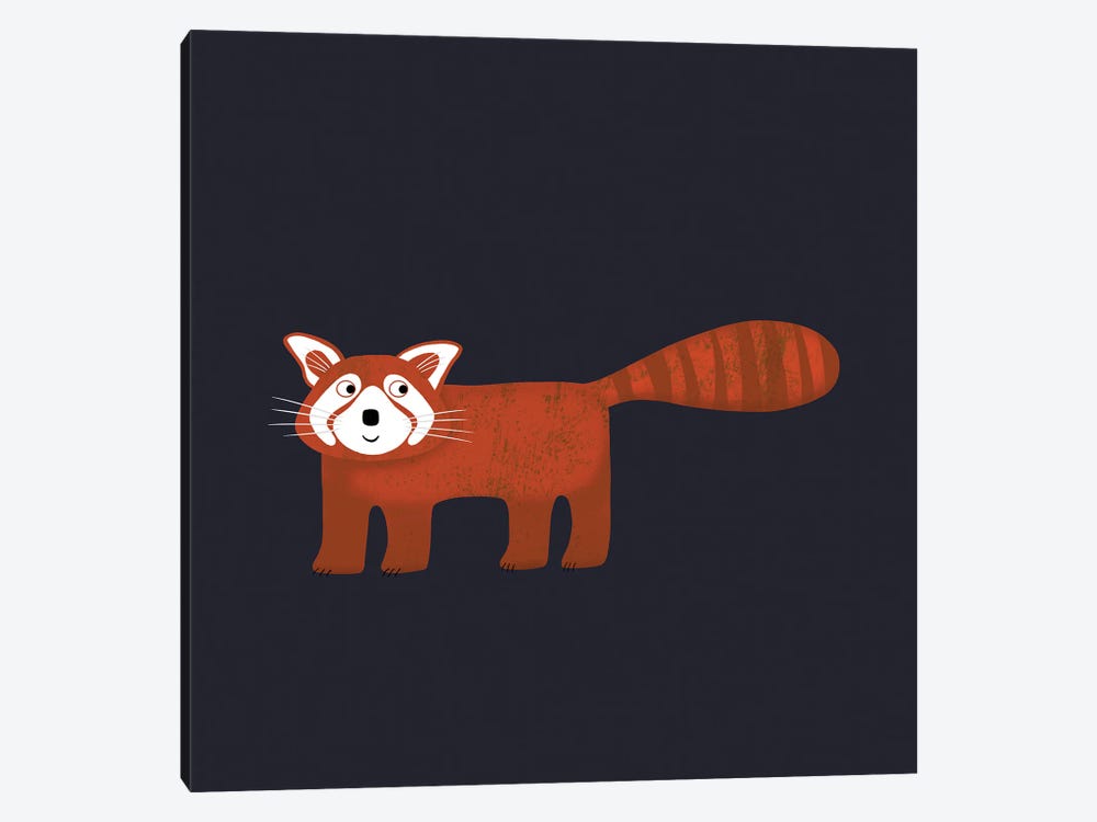 Red Panda In The Dark by Nic Squirrell 1-piece Canvas Artwork