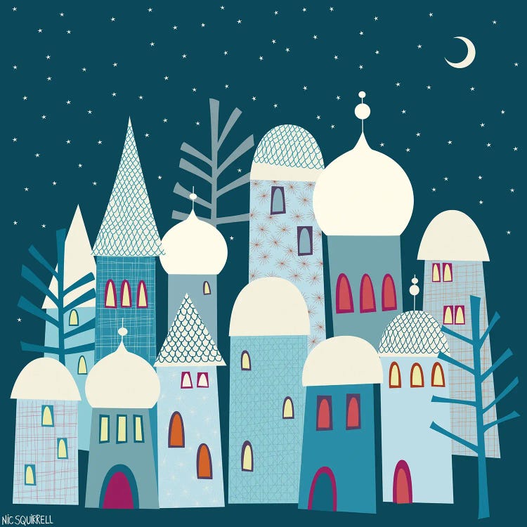 Snowy Rooftops by Nic Squirrell wall art