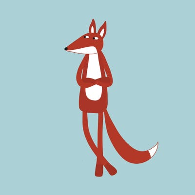 Sarcastic Fox by Nic Squirrell framed canvas print