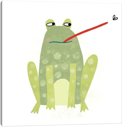 Frog Canvas Art Print - Nic Squirrell