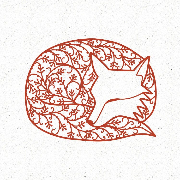 Sleeping Fox by Nic Squirrell wall art