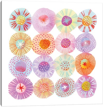 Sorbet Circles Canvas Art Print - Nic Squirrell