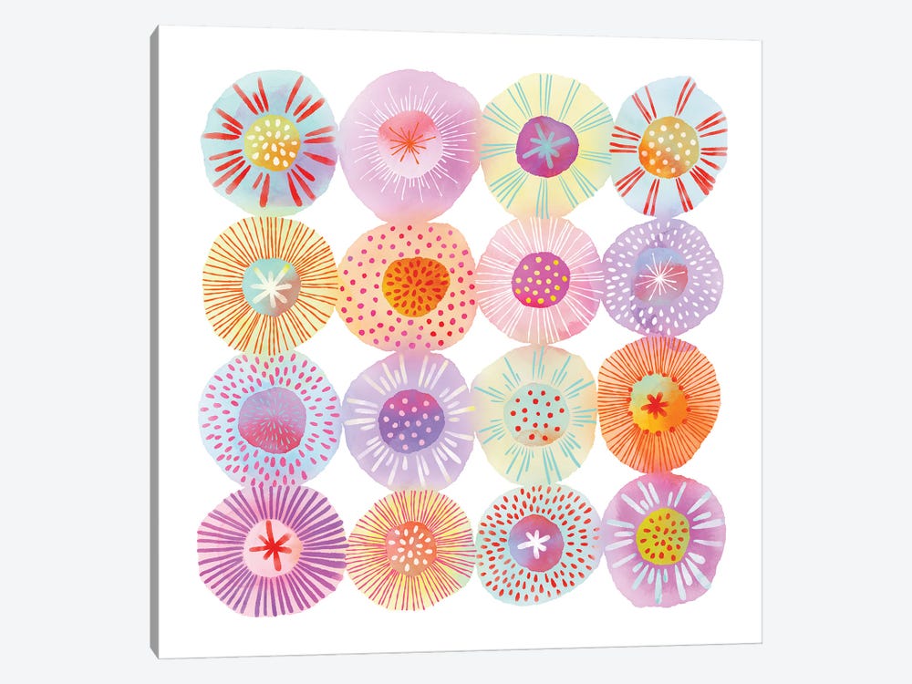 Sorbet Circles by Nic Squirrell 1-piece Canvas Art Print