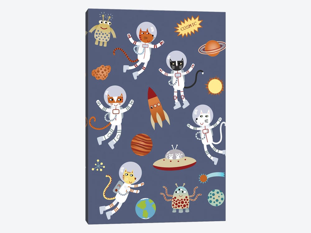 Space Cats by Nic Squirrell 1-piece Canvas Wall Art
