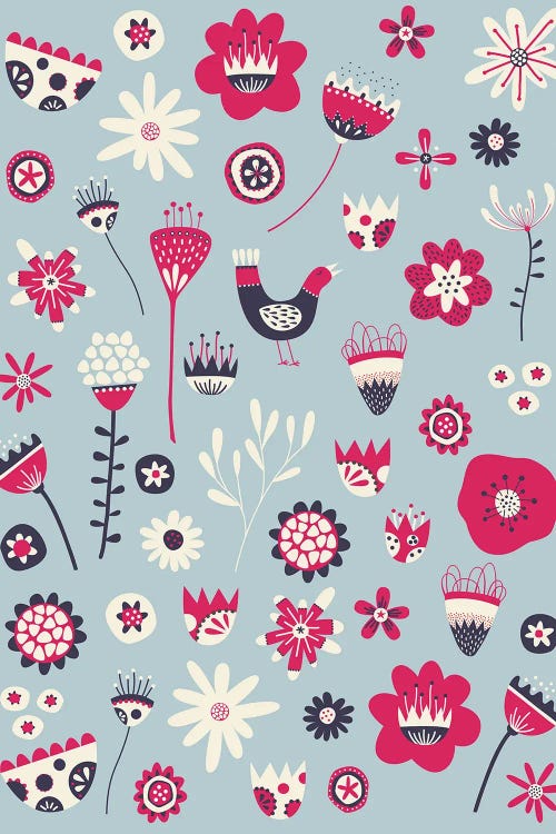 Spring Folk Floral Blue