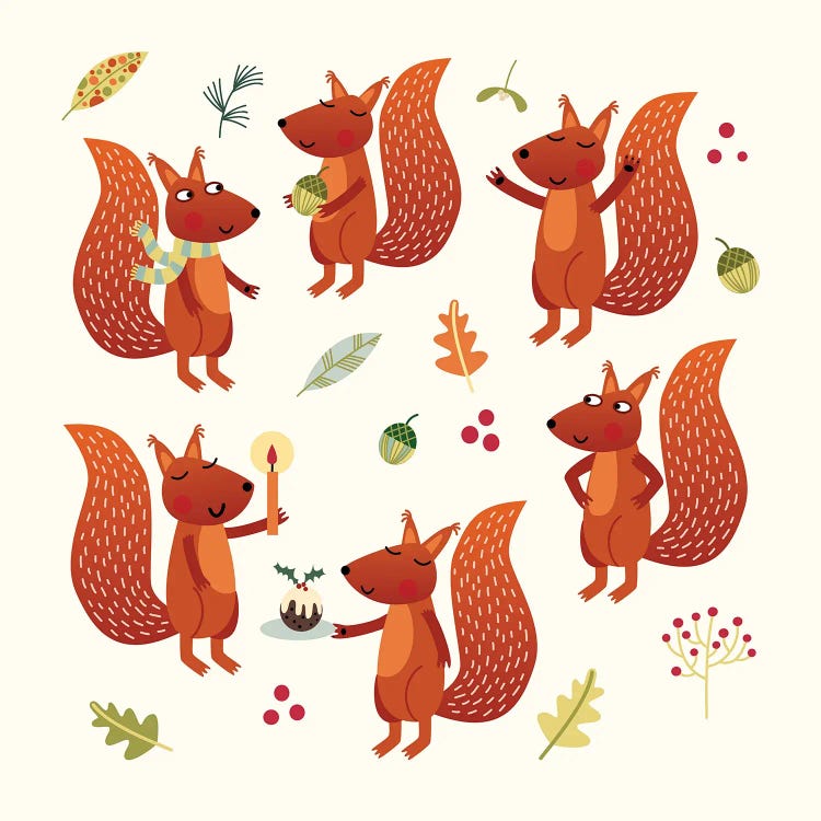 Squirrel Party by Nic Squirrell wall art