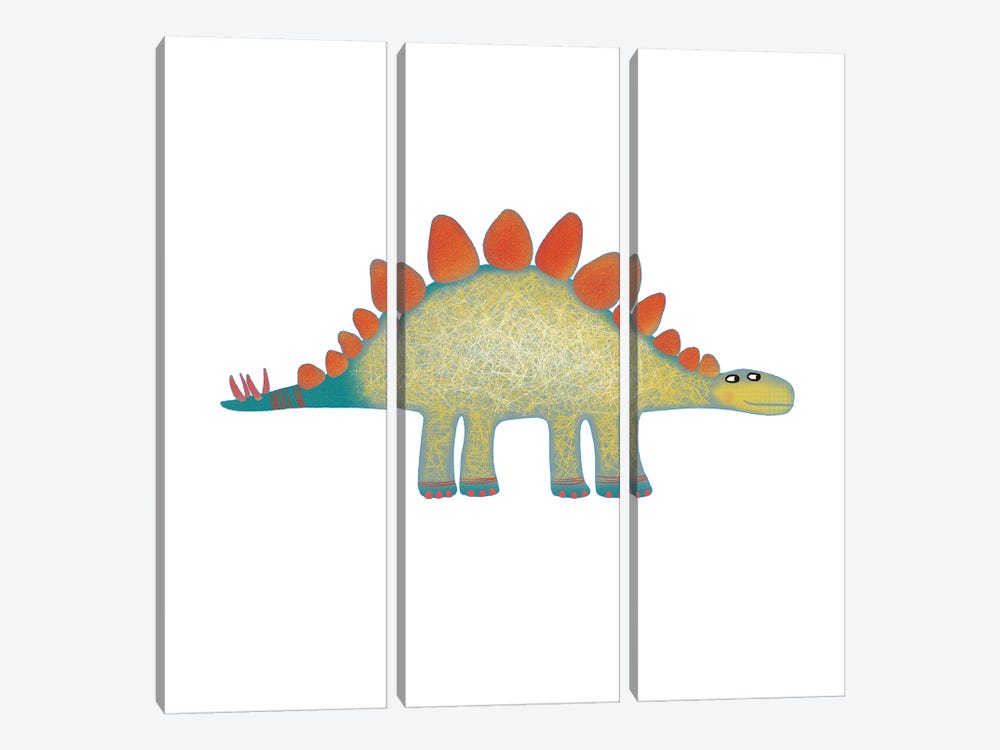 Stegosaurus by Nic Squirrell 3-piece Canvas Art