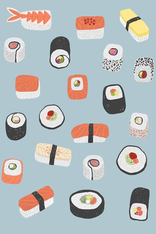 Sushi Roll Maki Nagiri by Nic Squirrell wall art