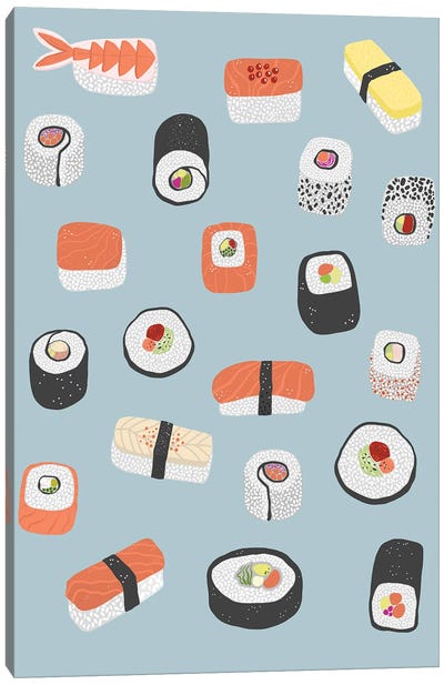 Sushi Roll Maki Nagiri Canvas Art Print - Sushi