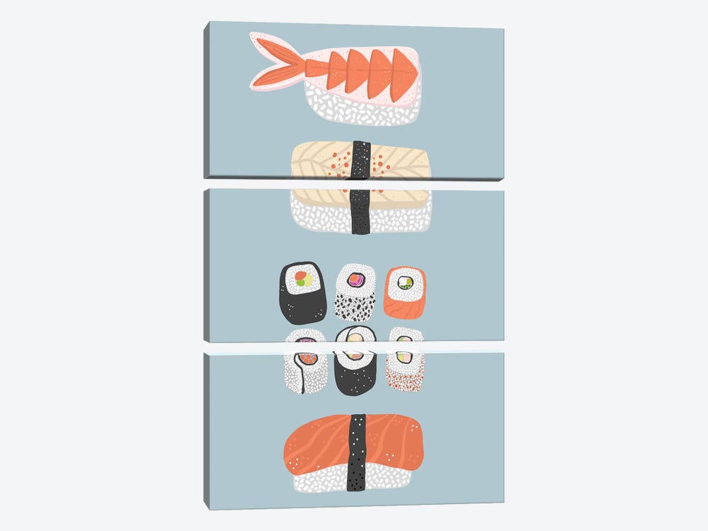 Sushi by Nic Squirrell 3-piece Canvas Art