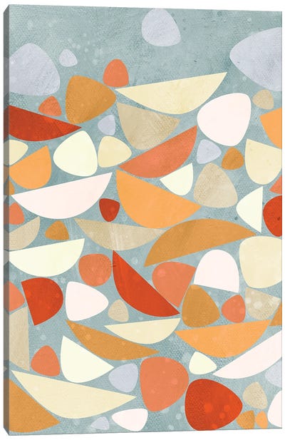 Sea Bed Orange Canvas Art Print - Nic Squirrell