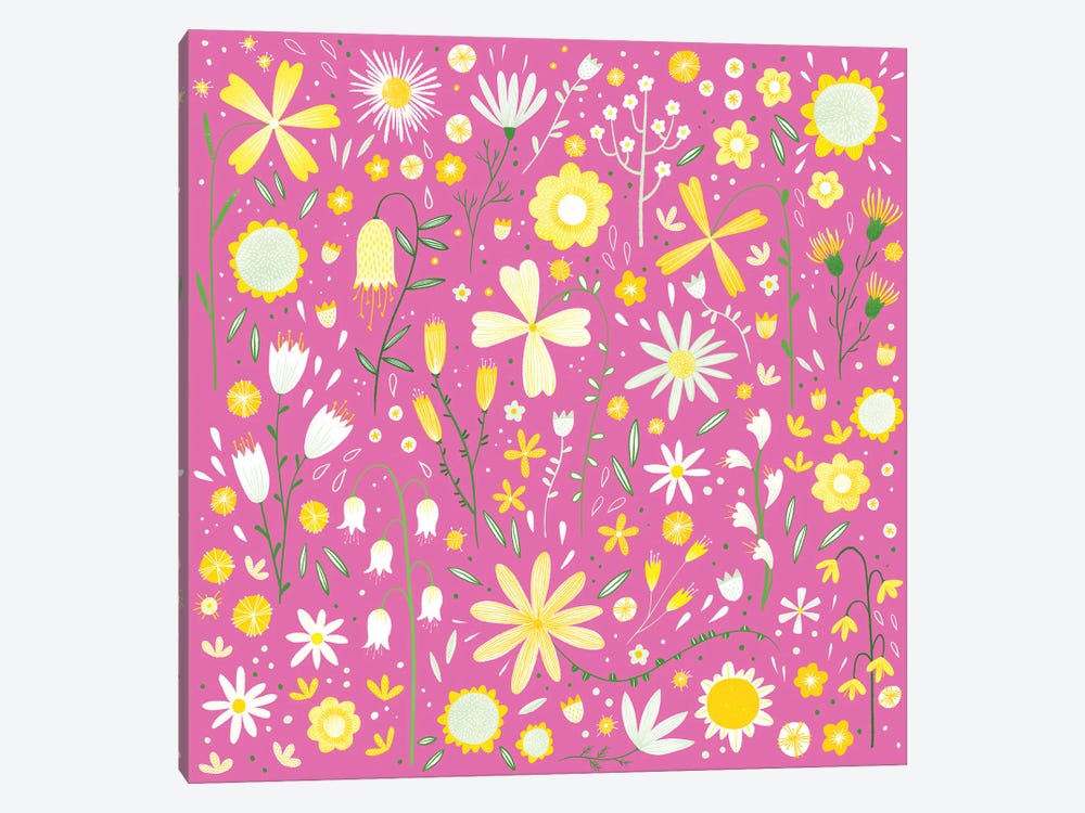 Fresh Flowers Pink by Nic Squirrell 1-piece Canvas Art