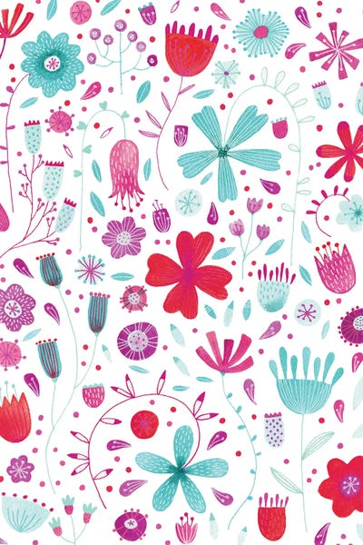 English Meadow Teal by Nic Squirrell framed wall art