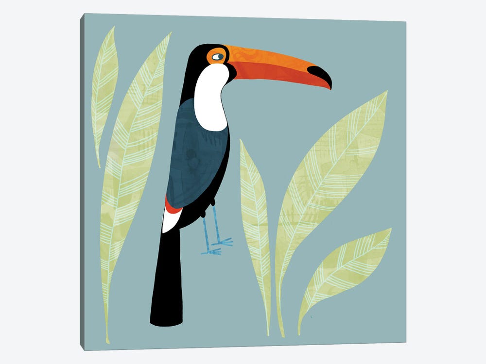 Toucan Blue by Nic Squirrell 1-piece Canvas Artwork
