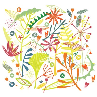 Tropical by Nic Squirrell multi panel art