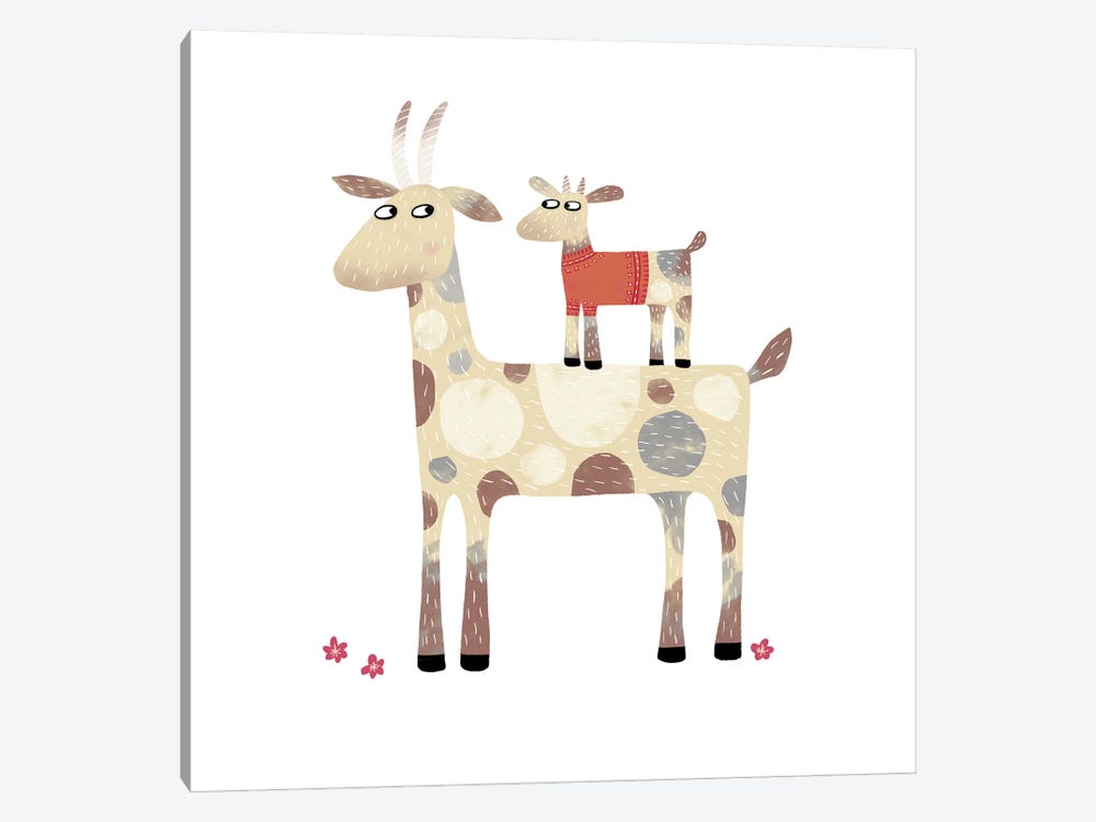 Goats by Nic Squirrell 1-piece Canvas Art Print