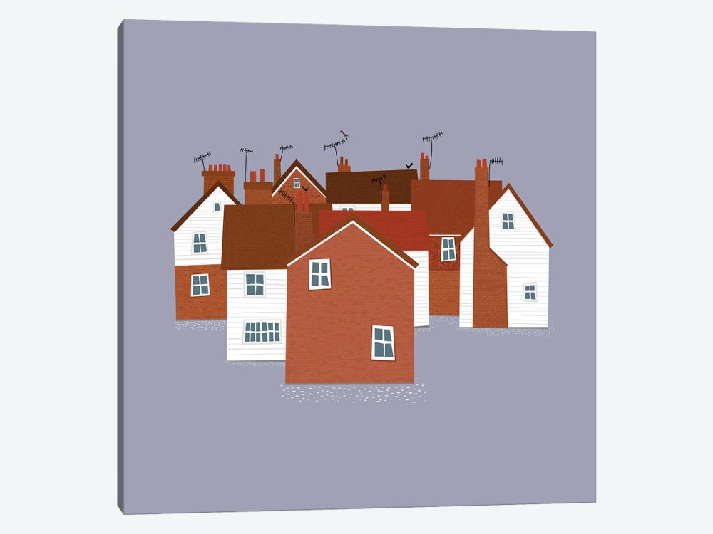 English Houses 1-piece Canvas Print