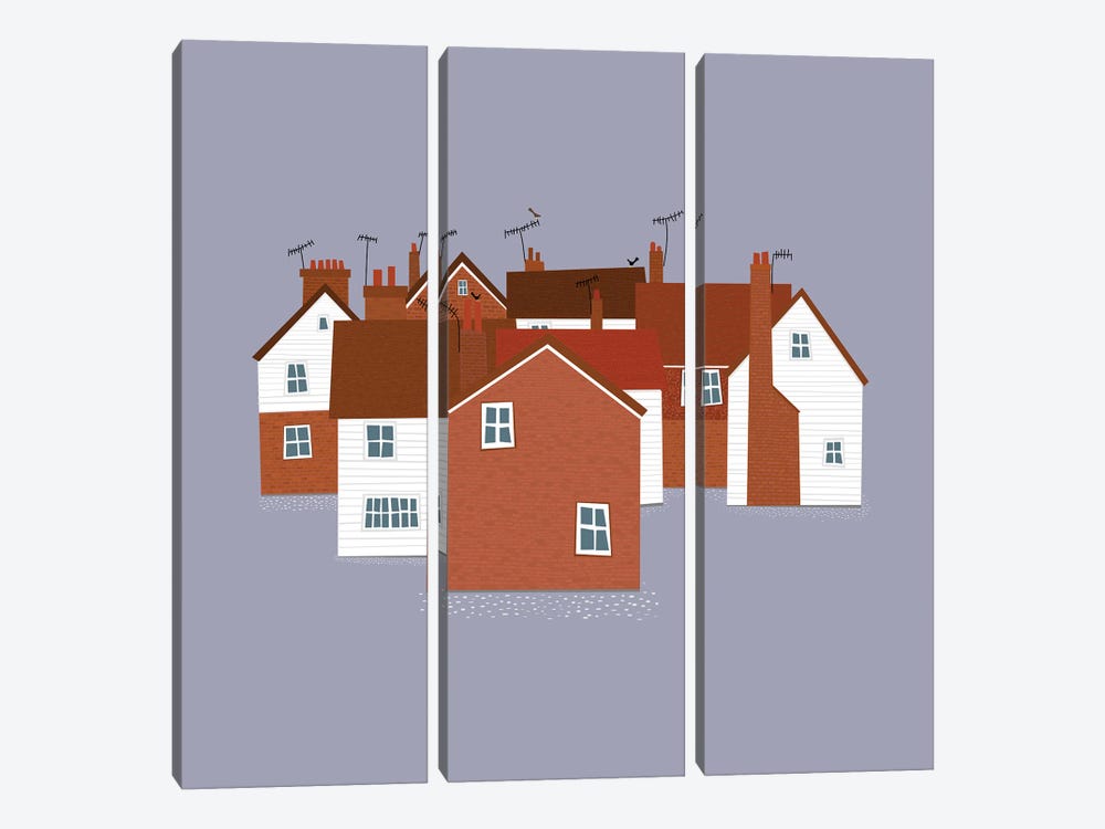 English Houses by Nic Squirrell 3-piece Canvas Print