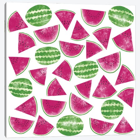 Watermelons Canvas Print #NSQ300} by Nic Squirrell Canvas Wall Art