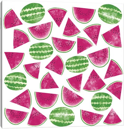 Watermelons Canvas Art Print - Nic Squirrell