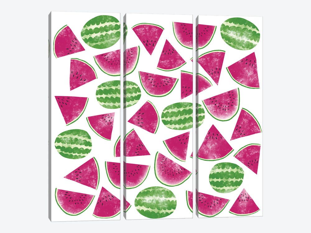 Watermelons by Nic Squirrell 3-piece Canvas Art Print