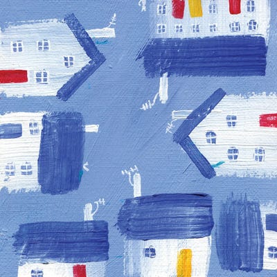 Wee Hooses by Nic Squirrell metal wall art