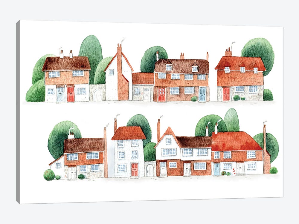 Winchelsea Houses by Nic Squirrell 1-piece Canvas Art Print