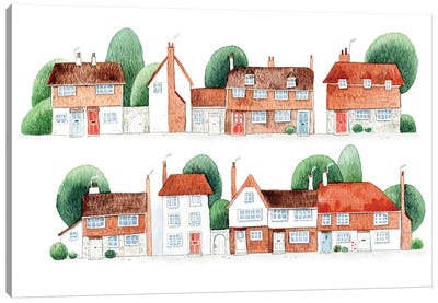 Winchelsea Houses Canvas Art Print - Nic Squirrell