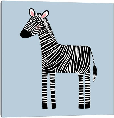 Zebra Canvas Art Print - Nic Squirrell