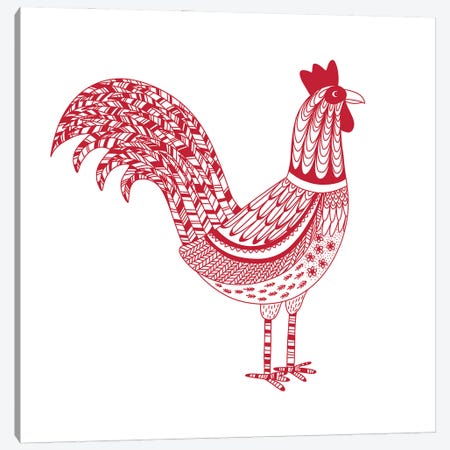 The Most Magnificent Rooster Canvas Print #NSQ320} by Nic Squirrell Canvas Wall Art