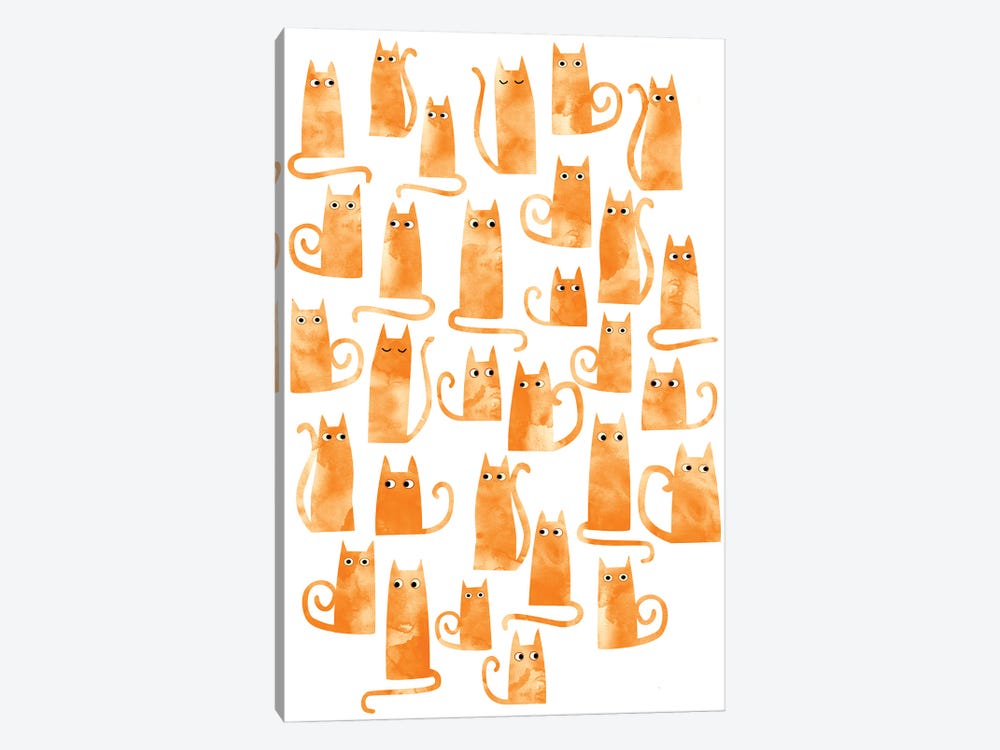 Ginger Cats Watercolor by Nic Squirrell 1-piece Canvas Wall Art