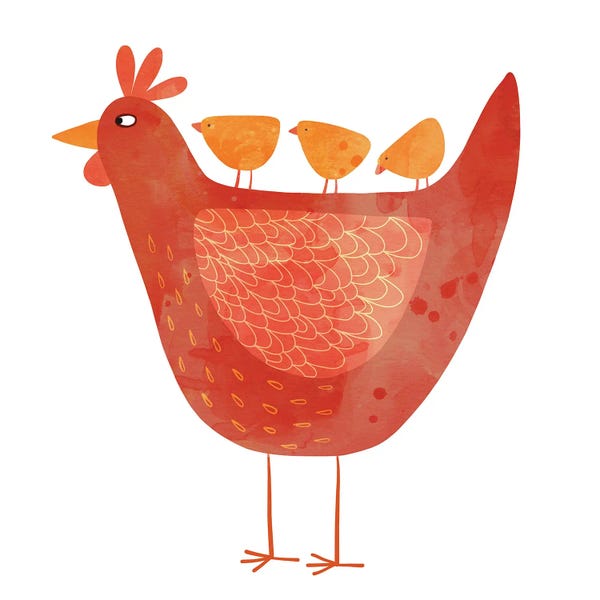 Nic Squirrell: Hen And Chicks by Nic Squirrell
