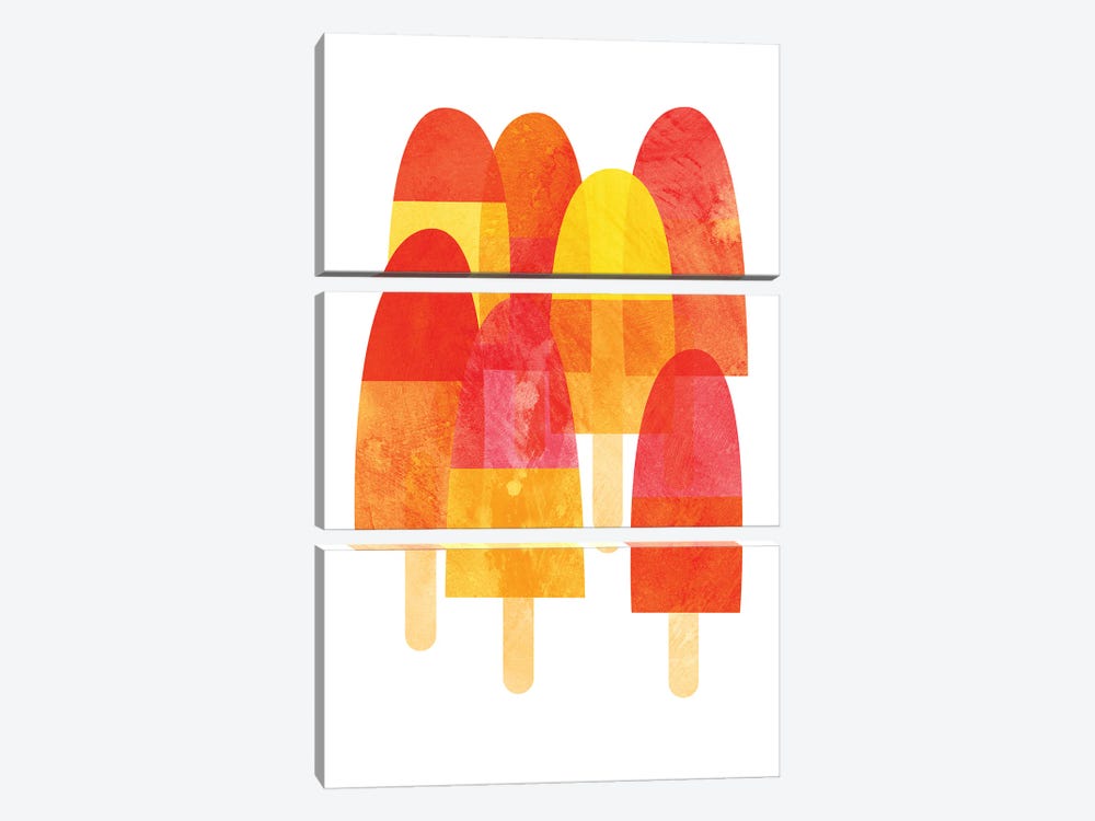 Ice Lollies by Nic Squirrell 3-piece Canvas Print